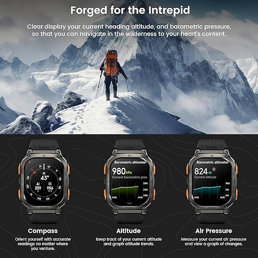 KOSPET TANK M3 Ultra Reloj Inteligente GPS, 1,96" AMOLED Smartwatch Hombre